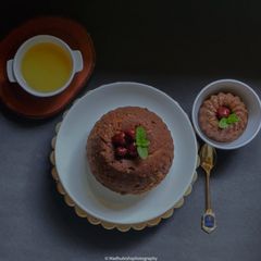 A picture of Brown bread crumbs pudding.