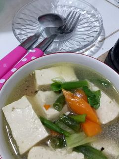 Foto resep Sop kuah tahu sutera