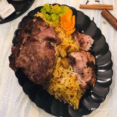 A picture of Whosayna’s Mutton and Chicken Mandi.