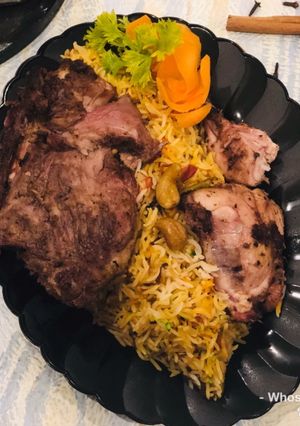 A picture of Whosayna’s Mutton and Chicken Mandi.
