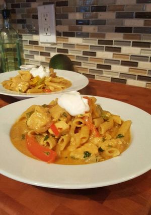 A picture of Chicken Fajita Pasta.