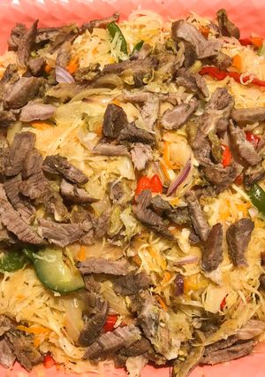 A picture of Spring roll filling.