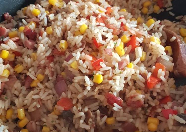 Step-by-Step Guide to Prepare Ultimate Simple bacon and mushroom rice