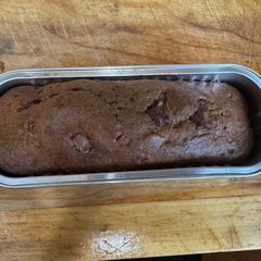 A picture of Banana Mocha Chocolate Chip Cake.