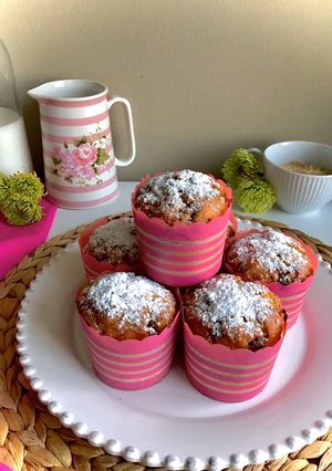 Una foto de Muffins de maíz 🌽 y pepitas de chocolate 🍫!!
