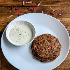 A picture of Singhara flour Paratha.