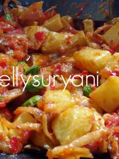 Foto resep Sambal Goreng Kentang - Ikan Kering - Pete Sedap