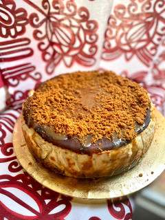 Una foto de Cheesecake de turrón