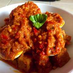 A picture of Bali Tempe Telur Guyur Cabai.