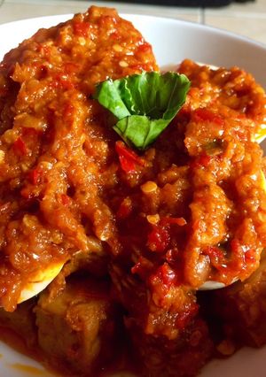 Foto resep Bali Tempe Telur Guyur Cabai