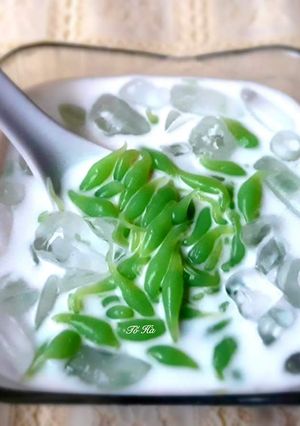 Hình của món Bánh LỌT lá dứa (cách 1).