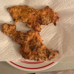 Air frier fried chicken strips A picture of Air frier fried chicken strips.