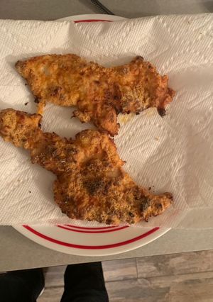 A picture of Air frier fried chicken strips.