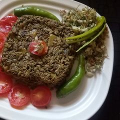 Sahjan ke phul ka saag (drumstick flower curry) A picture of Sahjan ke phul ka saag (drumstick flower curry).