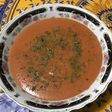 Velouté de betteraves rouges et pommes de terre au curry et gingembre