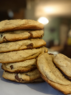 A picture of Chewy chocolate chip cookies.