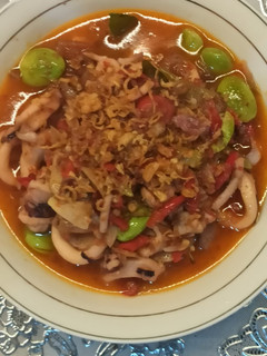 Foto resep Tumis cumi petai pedas