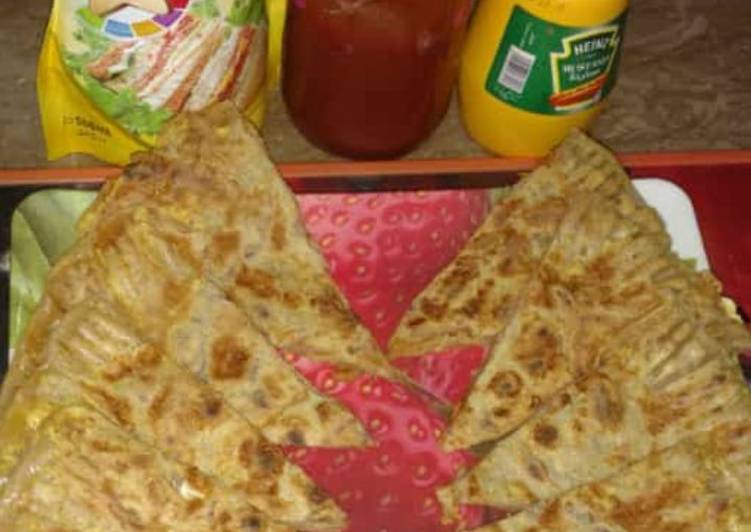 Steps to Make Quick Egg cheese paratha