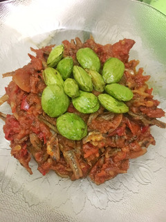 Foto resep Sambal trasi teri pete
