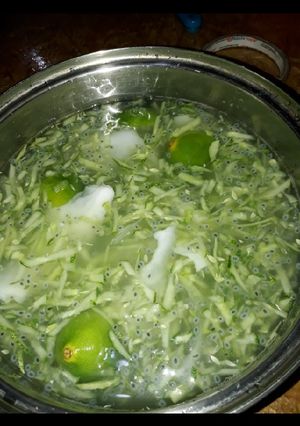 Foto resep Es kuwut, es kelapa timun jeruk
