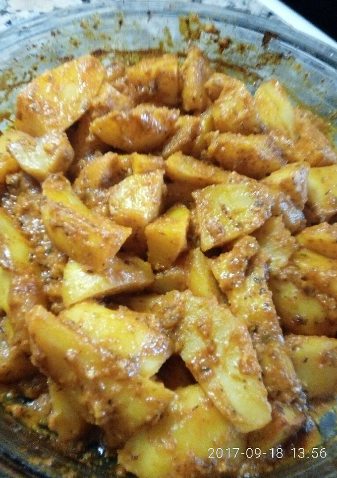 Una foto de Patatas asadas con mi aliño