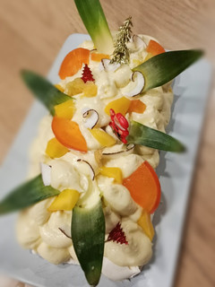 Une photo de Pavlova ananas, recette de David Gallienne