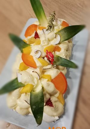 Une photo de Pavlova ananas, recette de David Gallienne
