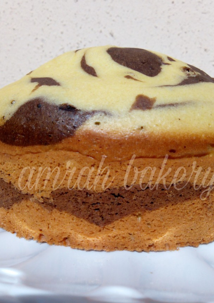 A picture of My zebra cake.