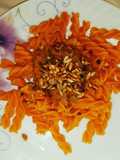 Red Lentil Fussili with Veggie Sauce and Sunflower Seeds (Vegan)