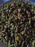 Barbati bhaja (kidney bean stir fry)