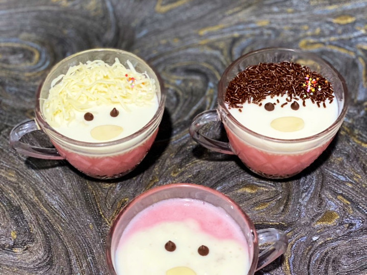 Cara Gampang Menyiapkan Silky Pudding Susu Strawberry Anti Gagal