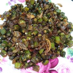 A picture of Indian Onion Okra Fry.