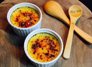 Hình của món Crème brûlée/ Cream brulee.