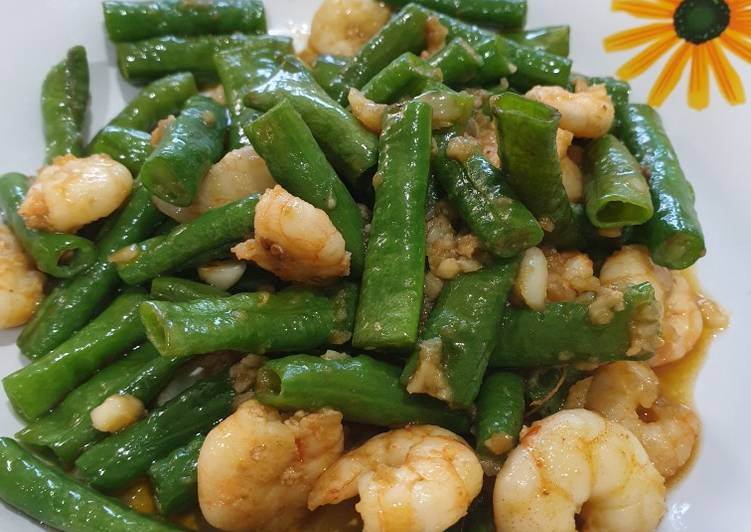 Kacang Panjang tumis Udang