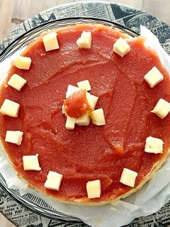 Una foto de 🧀 Tarta de queso de tetilla y membrillo 🧀