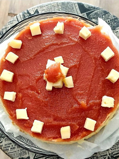 Una foto de 🧀 Tarta de queso de tetilla y membrillo 🧀