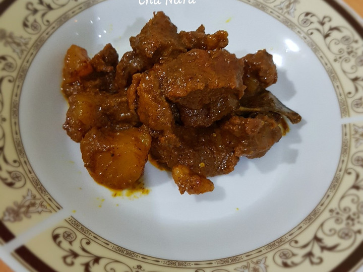 Ini dia! Cara gampang memasak Rendang daging sapi dan kentang yang sempurna