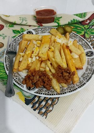 عکسی از دستور سیب زمینی رستورانی🍟