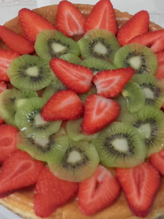 Una foto de Tarta de yoghurt y frutas