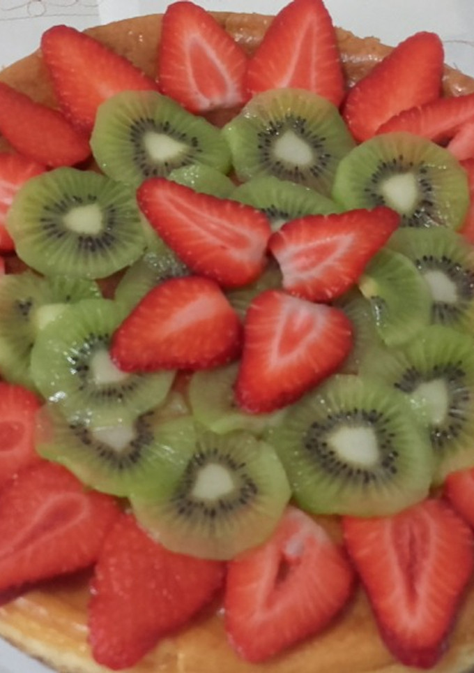 Una foto de Tarta de yoghurt y frutas