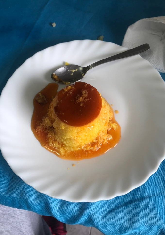 Una foto de Flan de huevo casero