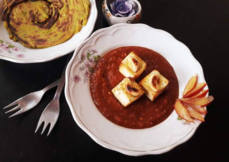 Simple Way to Make Quick Stuffed cottage cheese in plum gravy