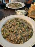 Mushroom Magiritsa with Avgolemono