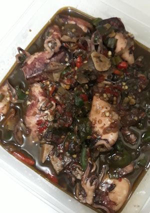Foto resep Cumi cumi hitam pedas manis