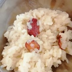 A picture of Jaggery rice.