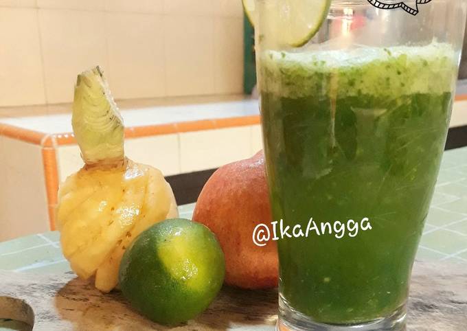 Resep Mix Jus Sayur Buah 🥬🍋🍍 Pakcoy Nanas Lemon Jeruk Nipis Oleh Ika