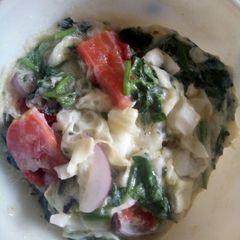 A picture of Microwave omelet with cheese.