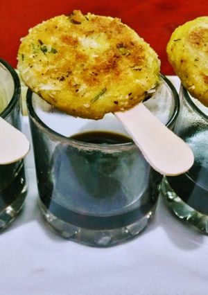 A picture of Potato coconut kebabs.