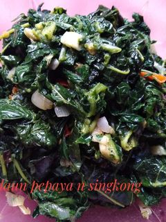 Foto resep Tumis daun pepaya n singkong(no pait)
