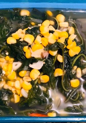 Foto resep Sayur Bayam Jagung Sederhana